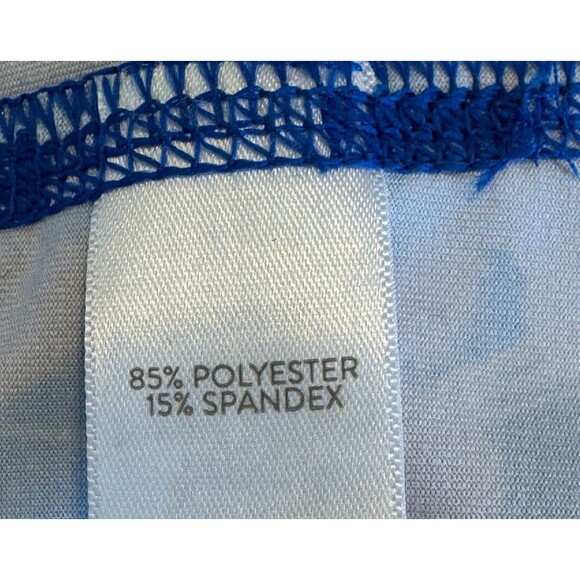 J.JILL  Sleeveless Active Dress Short Sz XS Blue Peach Floral 1/4 Zip Knit Beach - Picture 9 of 10